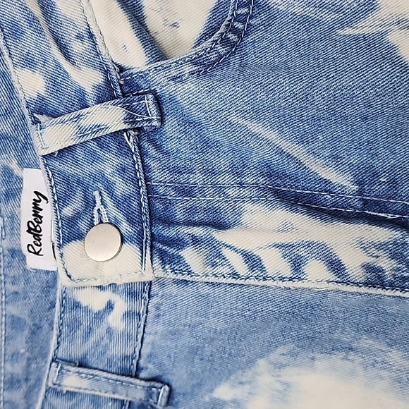 Red Berry Acid Wash High Waist  Cloud Denim Jeans - Picture 2 of 13